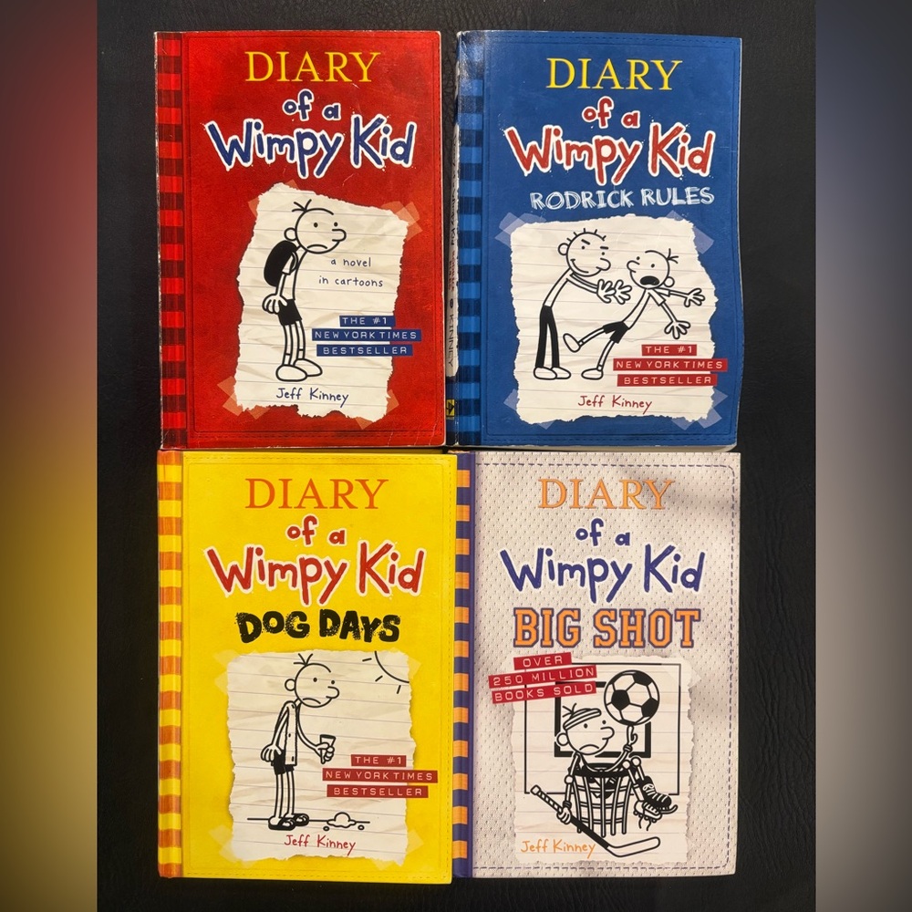 Diary of a Wimpy Kid lot of 4 books